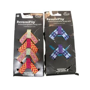 Chaco ReversiFlip Interchangeable Sandal Strap Sets Size 9 Reversible 3 Designs